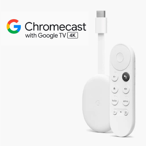 Медиаплеер Google Chromecast with TV 4k, HDMI, USB Type-C, белый ...
