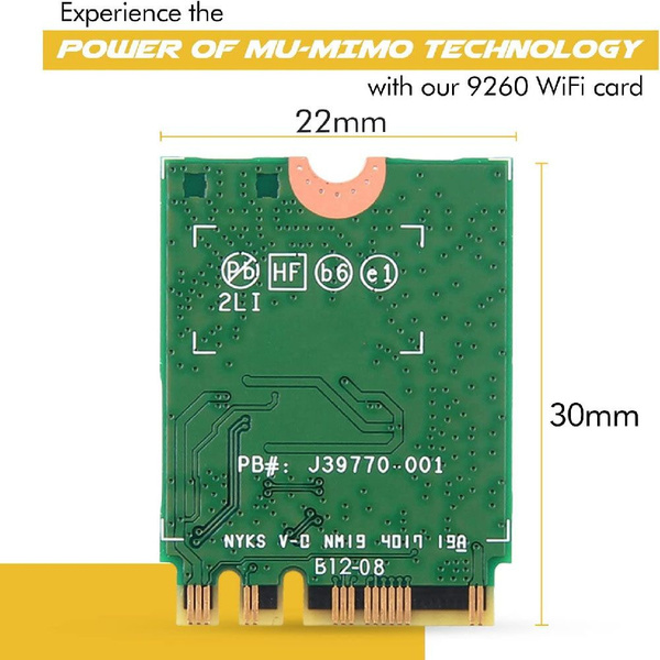 YQZ Intel Dual Band Wireless AC 9260NGW 1730 Mbps Bluetooth 5.0 - Foto 4