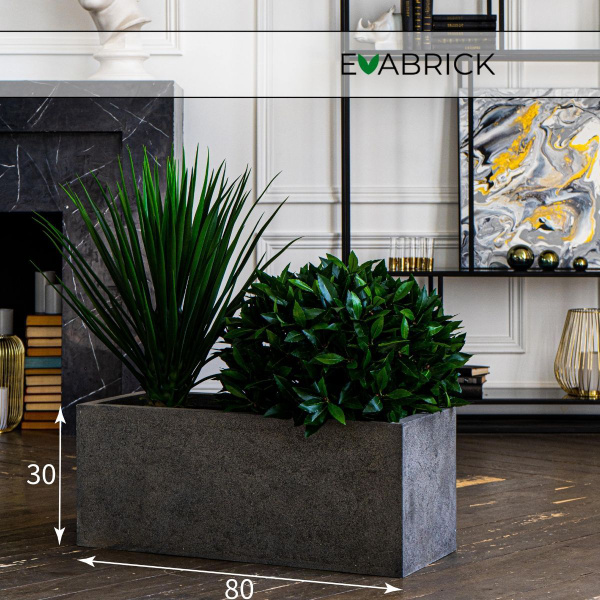 Кашпо для цветов напольное для декора уличное Evabrick Rectangle 52 л ...