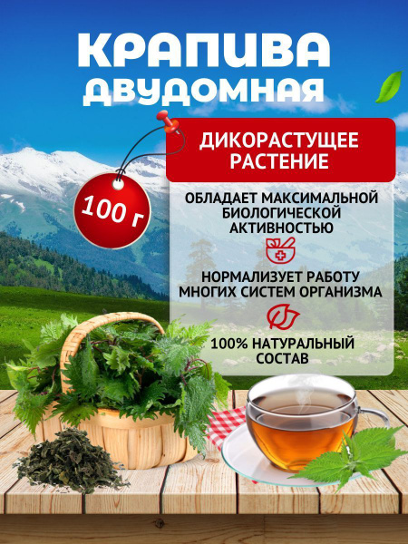 Крапива трава сушеная лист 100 г Данила травник - купить с доставкой по ...
