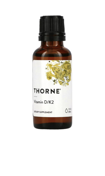 Витамин Д + К2 THORNE RESEARCH Vitamin D + K2 30 мл (1 жидк.унция ...
