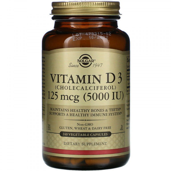Solgar Vitamin D3 5000 МЕ 240 капс - купить с доставкой по выгодным ...