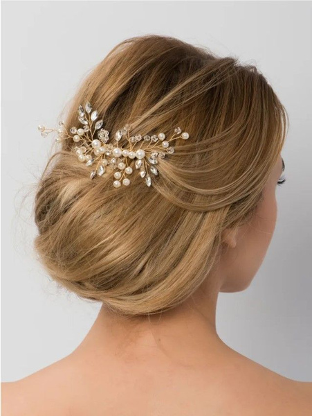 Заколка для волос женская LUMINA JEWELS, свадебные украшения для волос ...