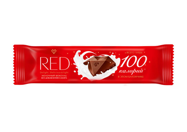 Шоколад молочный Red без сахара, 26 г - купить с доставкой по выгодным ...