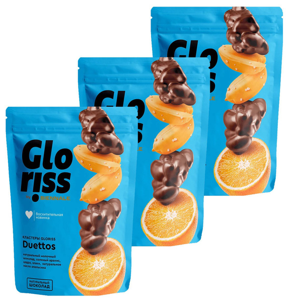 Конфеты глазированные Gloriss Duettos, 130г х 3шт - купить с доставкой ...