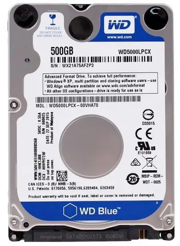 500 ГБ Внутренний жесткий диск Western Digital WD Blue Mobile ...