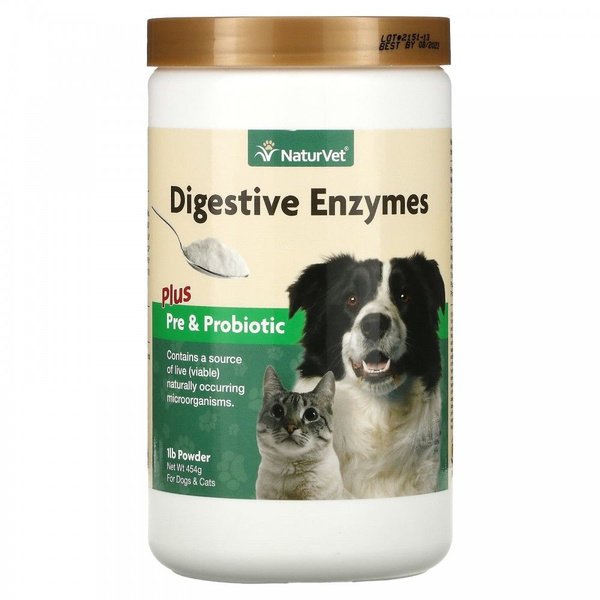 NaturVet, пищеварительные ферменты, ежедневная поддержка пищеварения, с ...