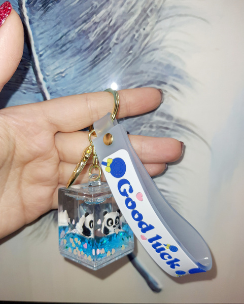 Брелок с жидкостью панда - купить с доставкой по выгодным ценам в ...