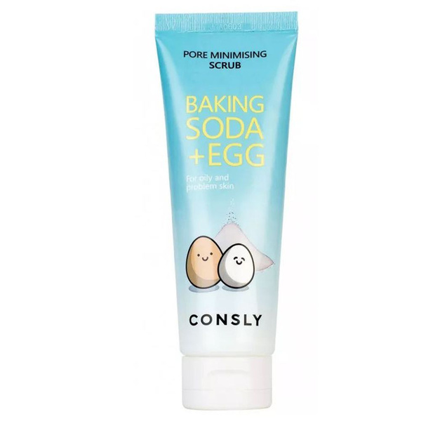 Скраб для лица с содой и яичным белком CONSLY baking soda+egg, Корея ...