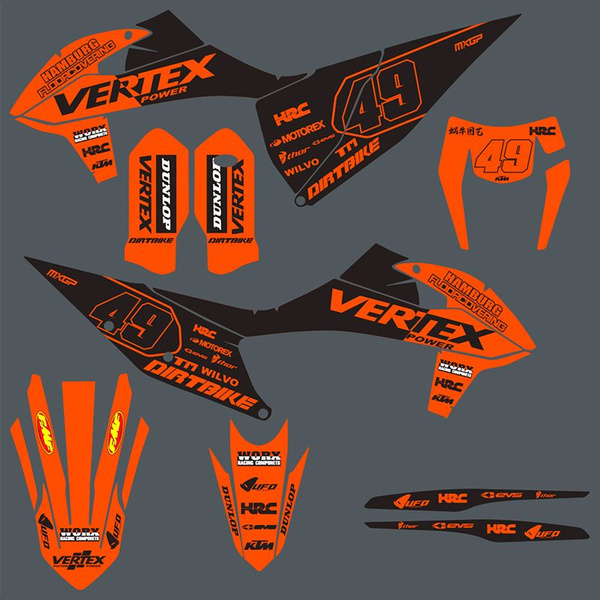 наклейки для мотокросса Полный ассортимент наклеек KTM250 EXCF включая ...