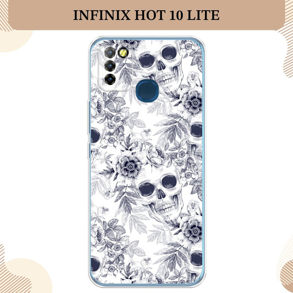 Силиконовый чехол на Infinix HOT 10 Lite / Инфиникс Хот 10 Лайт Черно ...