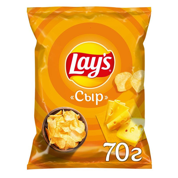 Чипсы картофельные Lays со вкусом сыра, 70г - купить с доставкой по ...