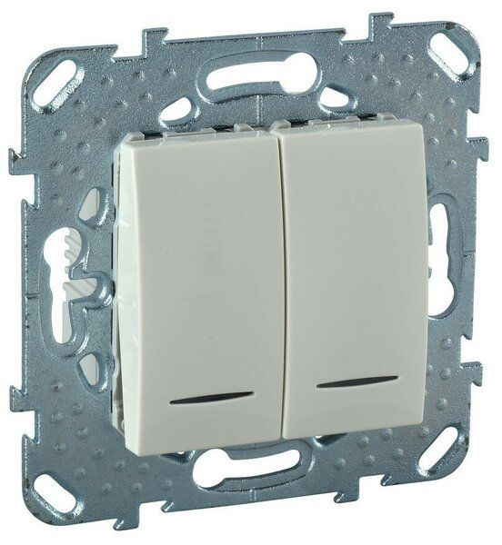 MGU5.0101.25NZD Выключатель 2 КЛ с подсветкой Schneider Electric UNICA ...