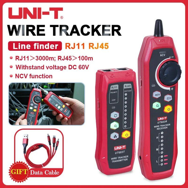 UNI-T UT683KIT Трассировщик проводов RJ45 RJ11 Интеллектуальный тестер ...