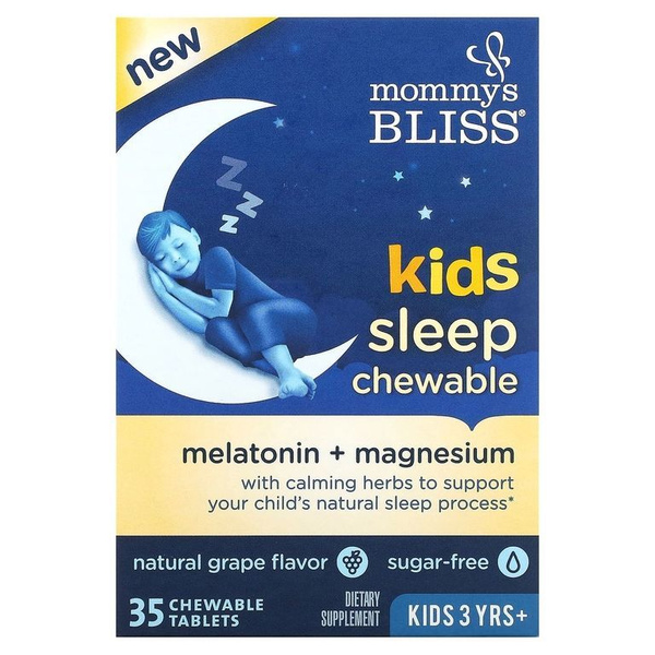 Mommys Bliss, Melatonin+Magnesium Kids Sleep, мелатонин + магний для ...