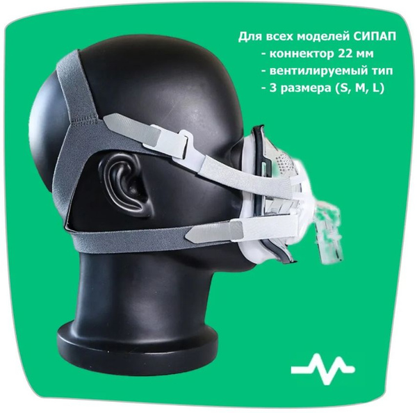 СИПАП маска FM1A без лобного упора, рото-носовая, размер М - купить с ...