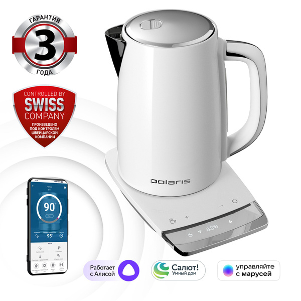 Купить электрический чайник Polaris PWK 1755CAD WIFI IQ Home, Металл по ...