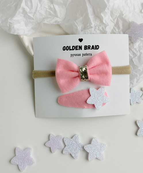 Повязка на голову заколка для девочек новорожденных ручной работы ...