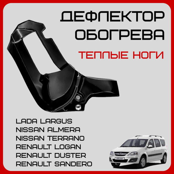 Дефлектор печки "Теплые ноги", накладка обдува ног водителя Рено, Логан ...