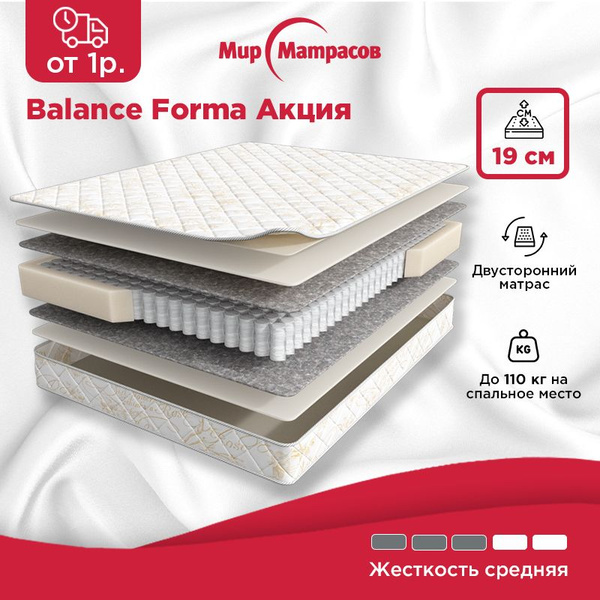 Матрас Мир Матрасов Balance Forma Акция_190, Независимые пружины, 120 ...