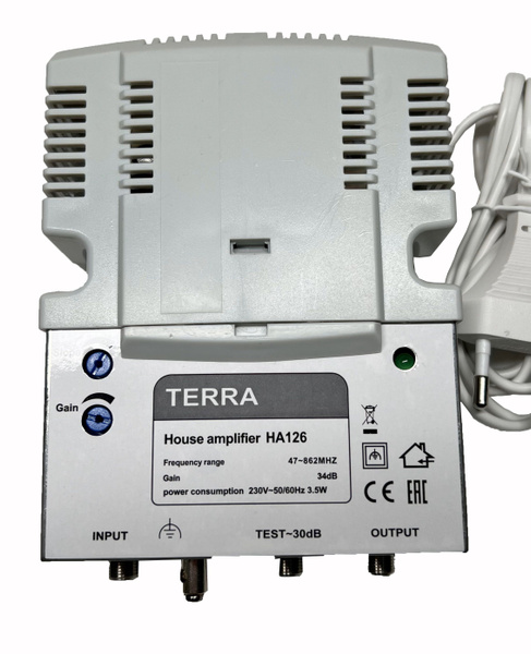 Усилитель телевизионного сигнала домовой TERRA HA126 34дБ (Special ...