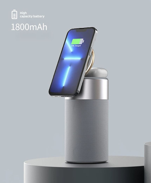 Беспроводная колонка Беспроводная зарядка SOUL S02 3 в 1 Bluetooth ...