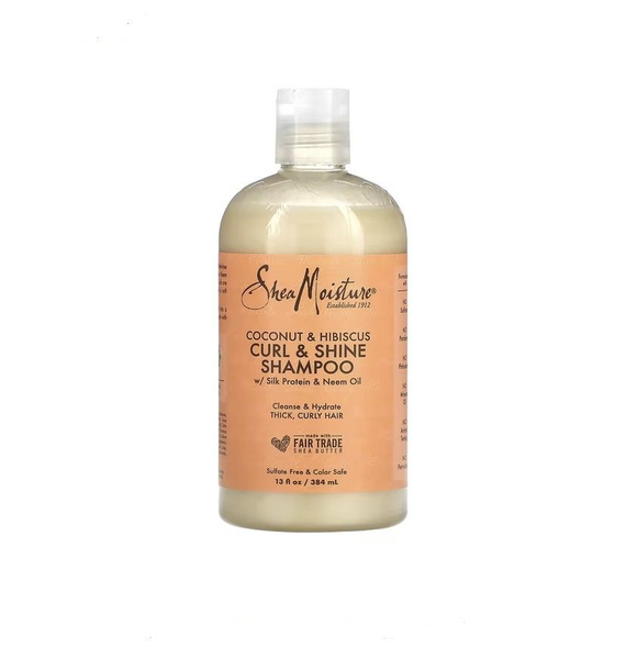 Shea Moisture Curl Shine, Шампунь кокос и гибискус, 384мл купить на ...