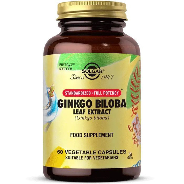 сольгар Экстракт листьев гинкго билоба 60 капсул / solgar ginkgo biloba ...