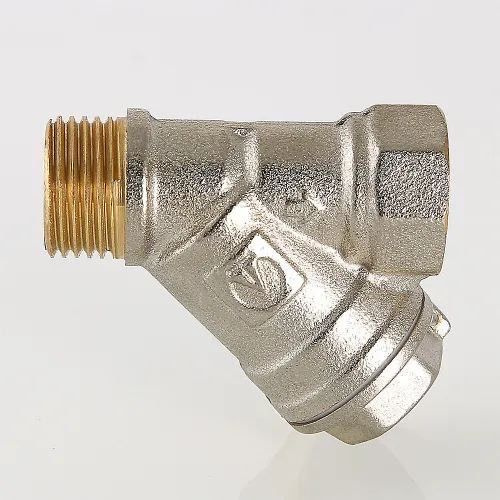 Фильтр косой сетчатый 1/2" ВР-НР VALTEC с сеткой 500 мкм, латунный ...