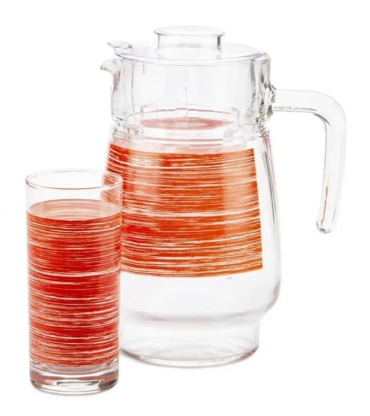 Набор для напитков Luminarc "Набор питьевой БРАШМАНИЯ РЕД 7 предметов ...