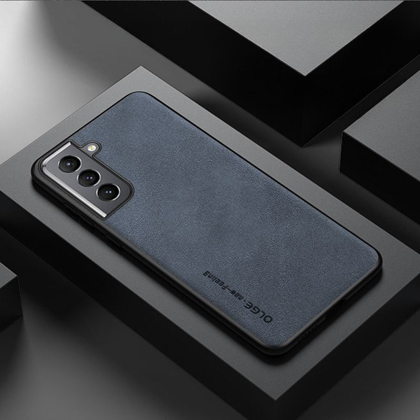 Стильный на коже чехол для Samsung Galaxy S21 FE (Самсунг Галакси С21 ...