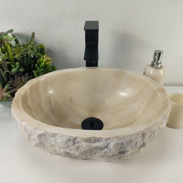 Раковина INDO-MARKET Каменная из оникса Erozy White EO-04240 (42*31*15 ...