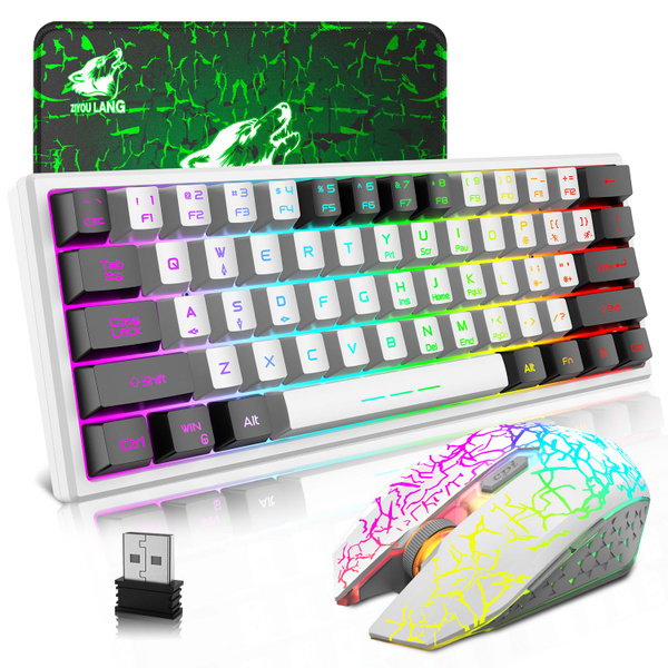 Беспроводная игровая клавиатура и мышь ATTACK SHARK 60%, 2.4GHz ...