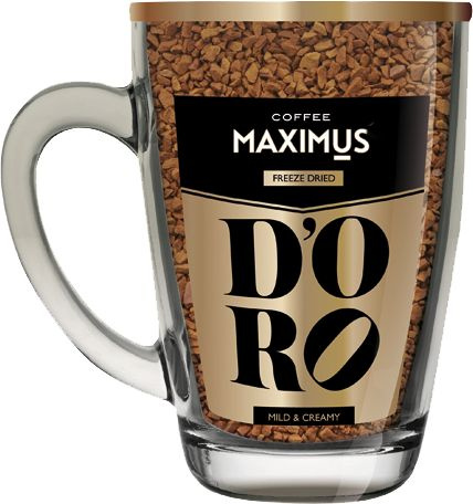 Кофе растворимый Maximus D'Oro, стеклянная кружка, 70 гр. 4 шт ...