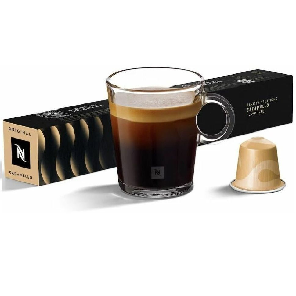 Кофе в капсулах Nespresso Caramello – классический вкус карамели в сочетании со сладким печеньем. Кофе Barista Creations Caramello – это смесь 100% Арабики, поставляемой в основном из Южной Америки.