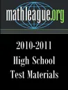 High School Test Materials 2010-2011 - Tim Sanders