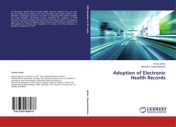 Обложка книги Adoption of Electronic Health Records, Farhat Jehan and Mahesha Kapurubandara