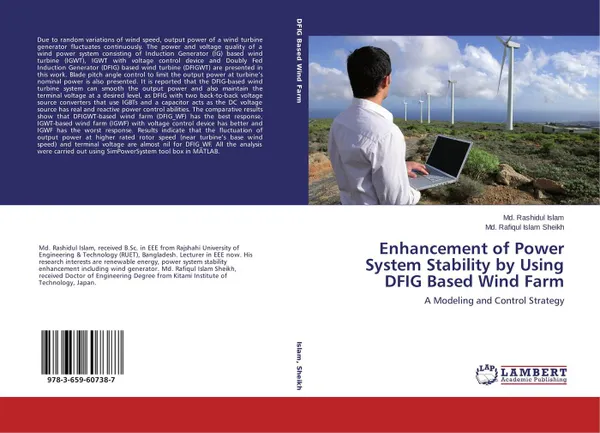 Обложка книги Enhancement of Power System Stability by Using DFIG Based Wind Farm, Md. Rashidul Islam and Md. Rafiqul Islam Sheikh