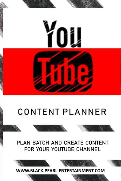 Обложка книги The YouTube Content Planner, Black Pearl Entertainment
