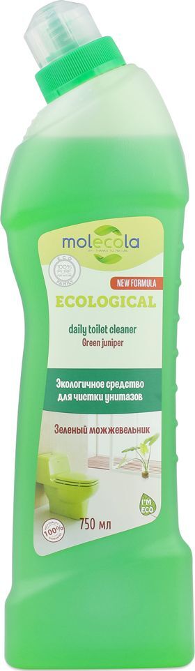 фото Средство для ванной и туалета Molecola "Green Juniper", зеленый можжевельник, 750 мл