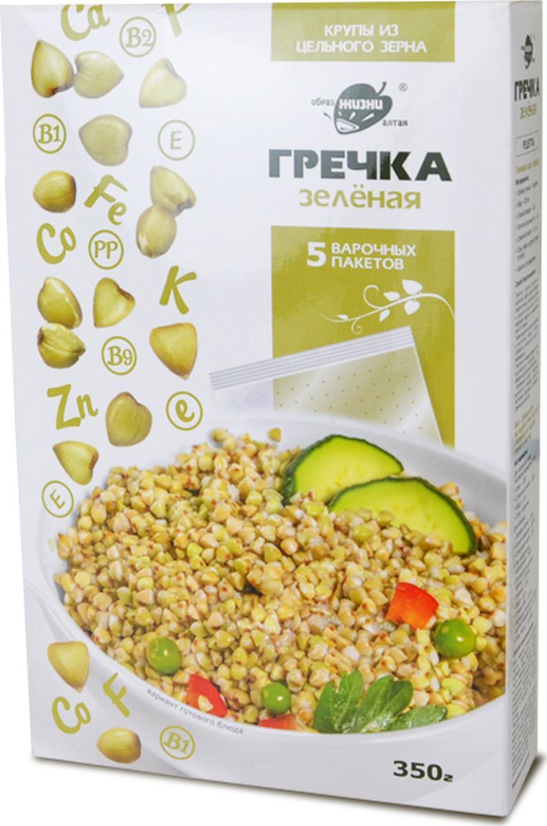 Гречка зеленая Образ жизни Алтая, в варочных пакетах, 350 г - купить с ...