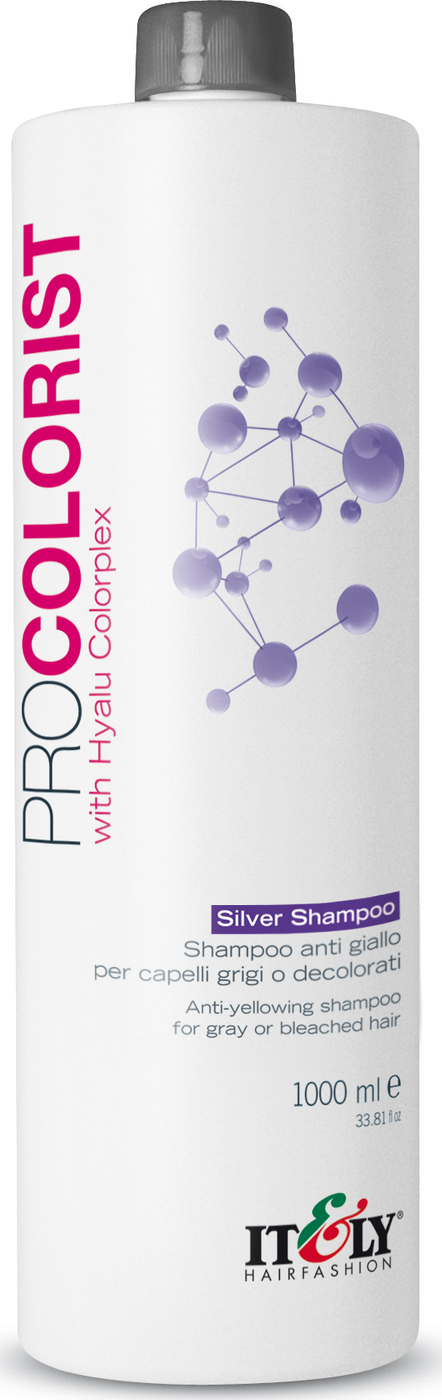 фото Серебряный шампунь для седых и обесцвеченных волос SILVER SHAMPOO 1000 ml Itely hairfashion