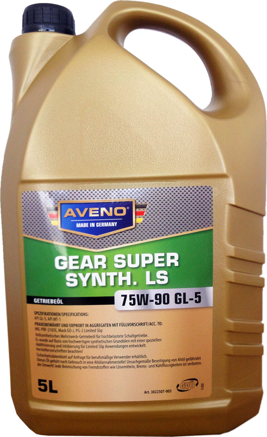 фото Трансмиссионное масло AVENO Gear Super Synth. LS SAE 75W-90 GL 5 (5л)