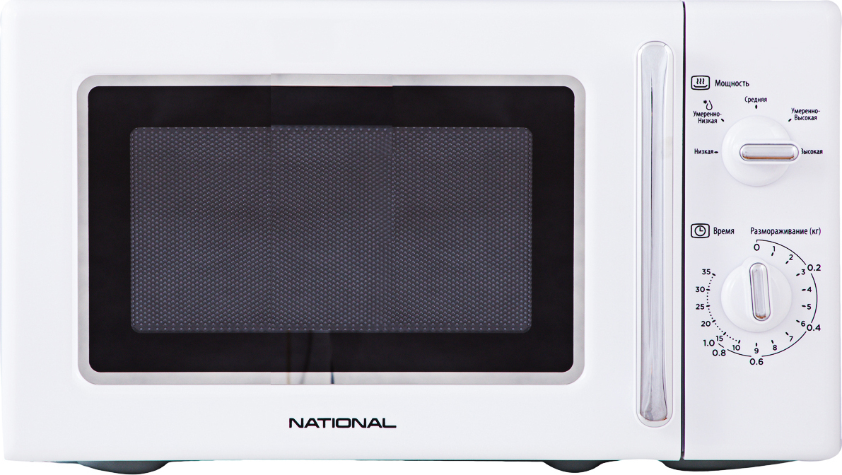 фото Микроволновая печь NATIONAL 20 л, 700 Вт, ретро серия, с таймером и авто разморозкой