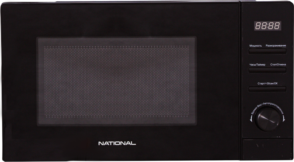 фото Микроволновая печь NATIONAL 20л, 700Вт, с электронным управлением и отложенным стартом