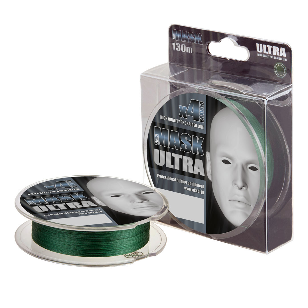 ЛескаплетёнаяAKKOIMASKULTRA130m(dark-green)d0,18mm