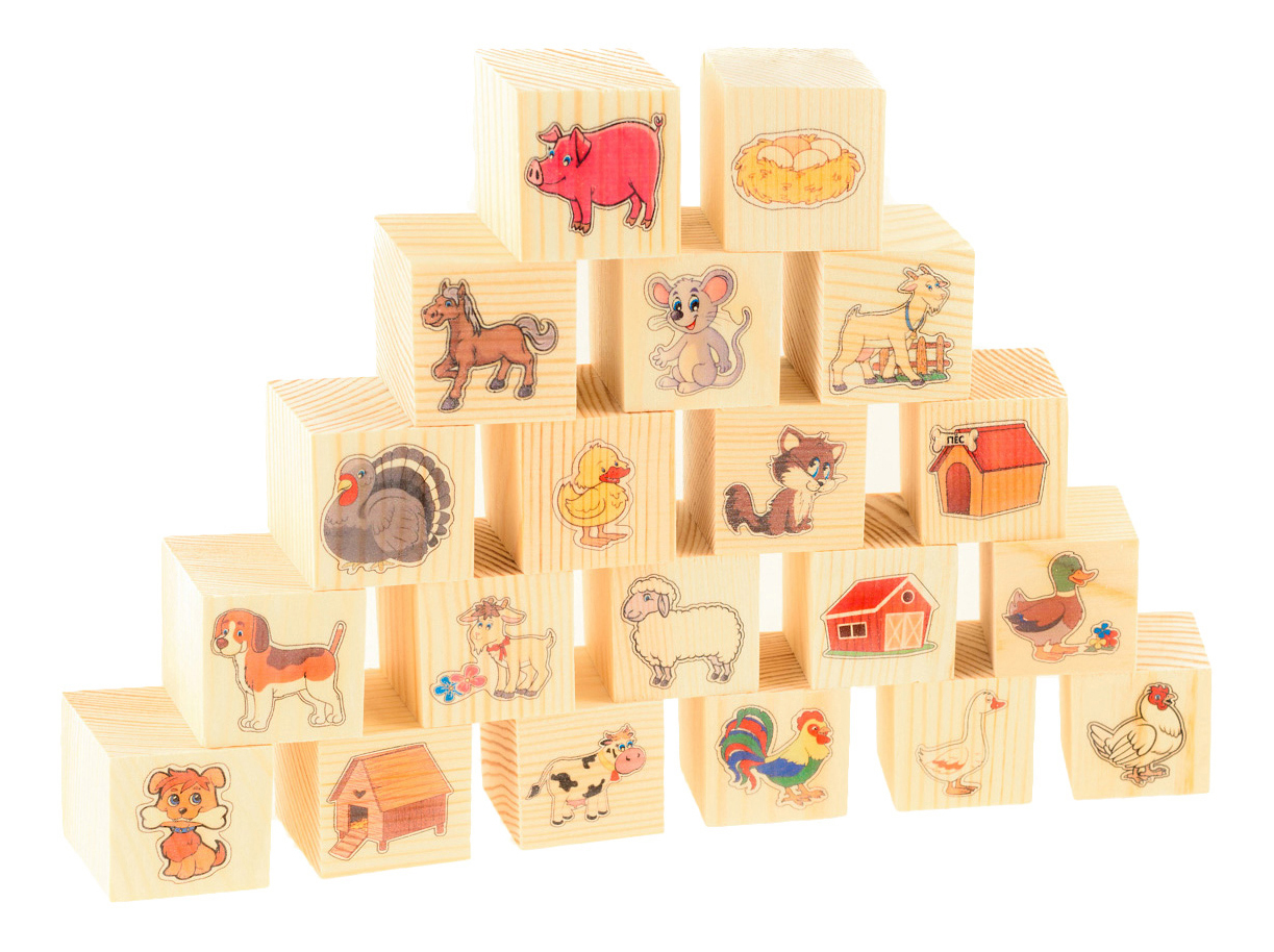 Кубики развивающие деревянные игрушки Азбука д152b