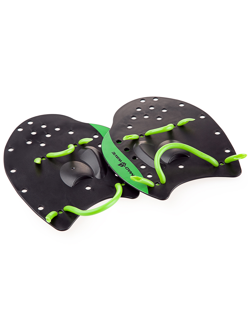 Лопатки Mad Wave Paddles PRO, L, Black/Green, M0740 02 3 00W