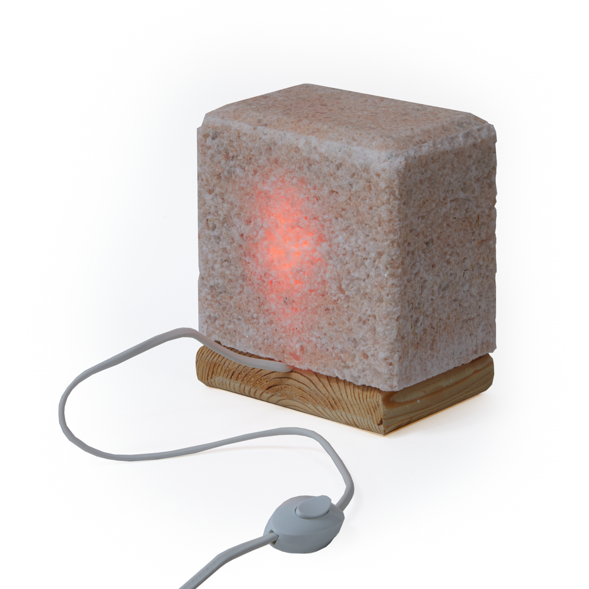  лампа из Крымской розовой соли 4 кг на деревянной подставке .