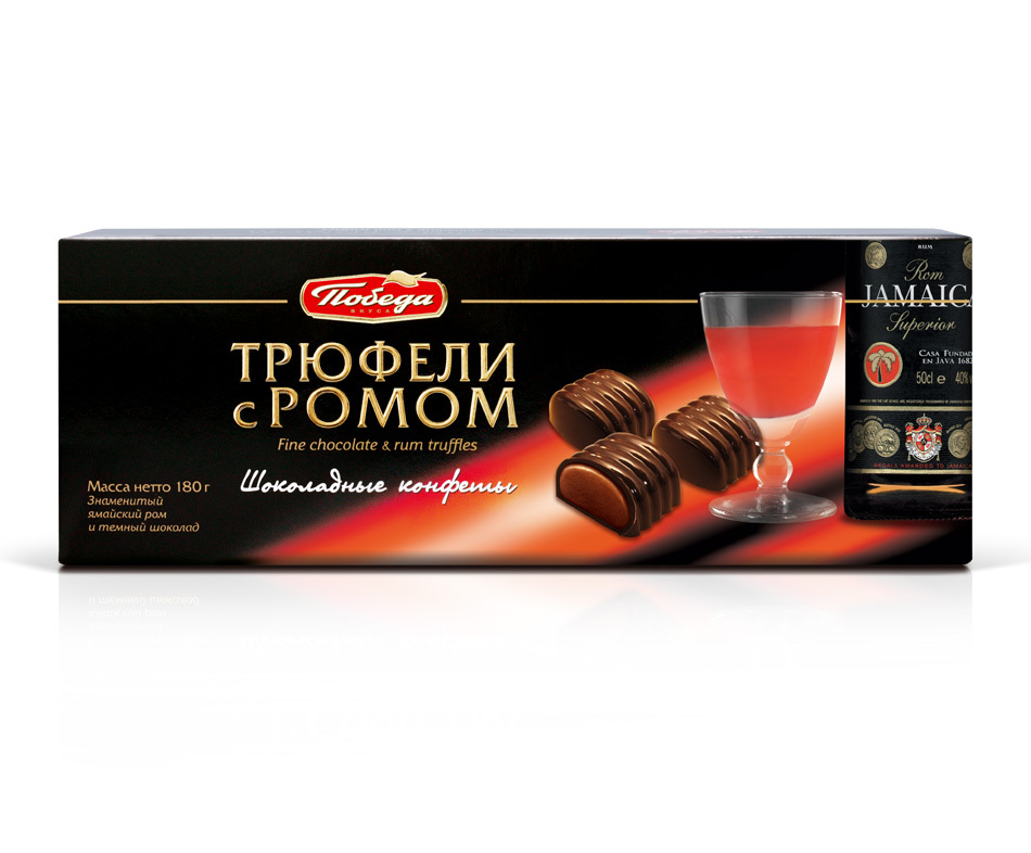 Трюфели Победа вкуса Шоколадные С Ромом 180г /20 шт — купить в интернет ...